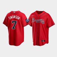 Dansby Swanson Atlanta Braves Replica Red 2021 All-Star Game Alternate Jersey