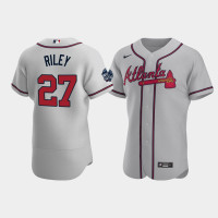 Atlanta Braves Austin Riley Gray 2021 World Series Authentic Jersey
