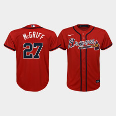 Youth Atlanta Braves Fred McGriff #27 Red Replica Nike Alternate Jersey