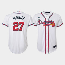 Youth Atlanta Braves Fred McGriff #27 White Replica Nike Home Jersey